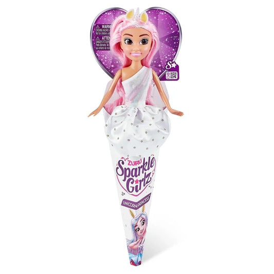 Zuru Sparkle Girlz Dolls 10.5" Unicornprincesscone