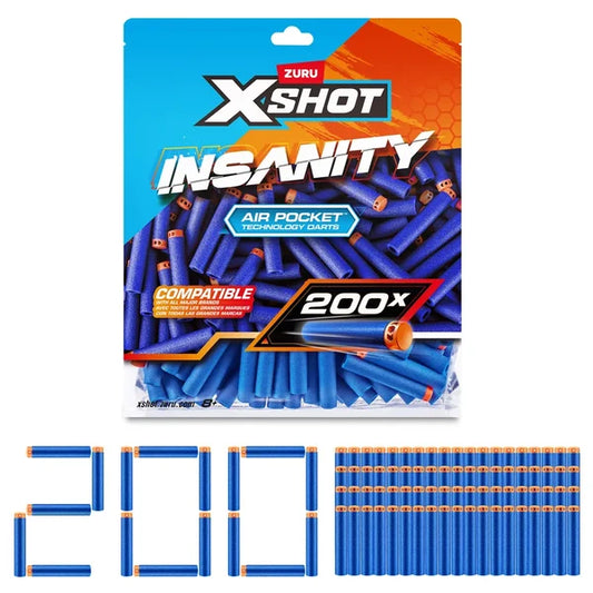 X-Shot Insanity Dart Refill (200 Pcs) Foil Bag
