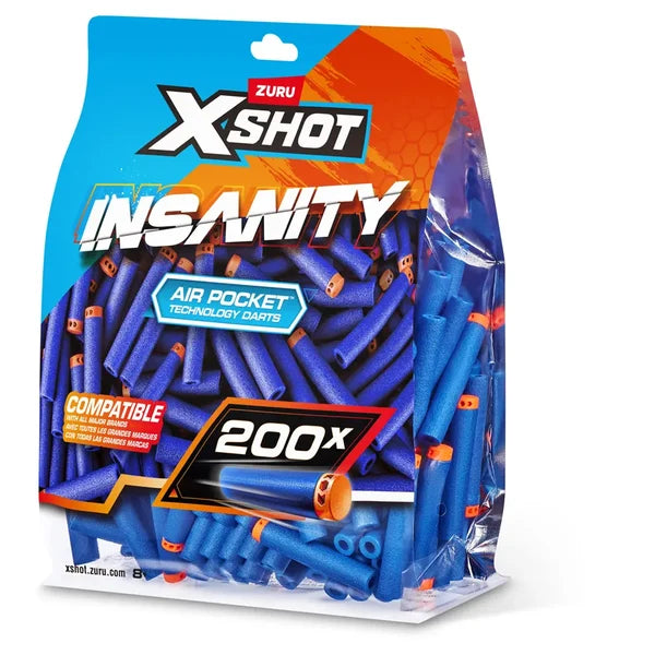X-Shot Insanity Dart Refill (200 Pcs) Foil Bag