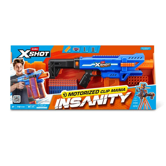 X-Shot Insanity Series 1 Motorised Clip Blaster (72Darts)