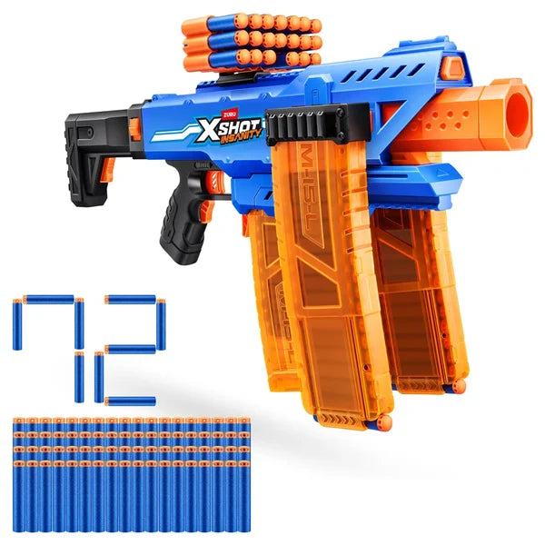 X-Shot Insanity Series 1 Motorised Clip Blaster (72Darts)