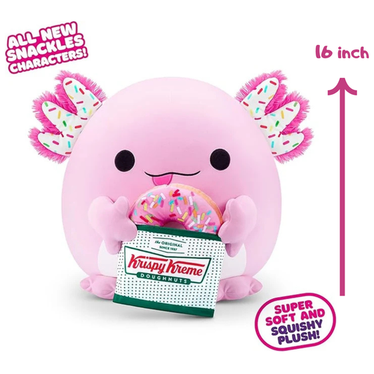 Snackles 16 inch Plush Series 2Axolotl & Krispy Kreme Hangtag